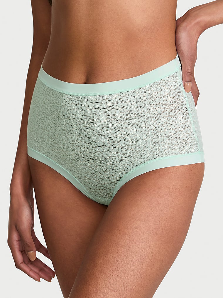 No-Show Leopard Lace Modern Brief Panty