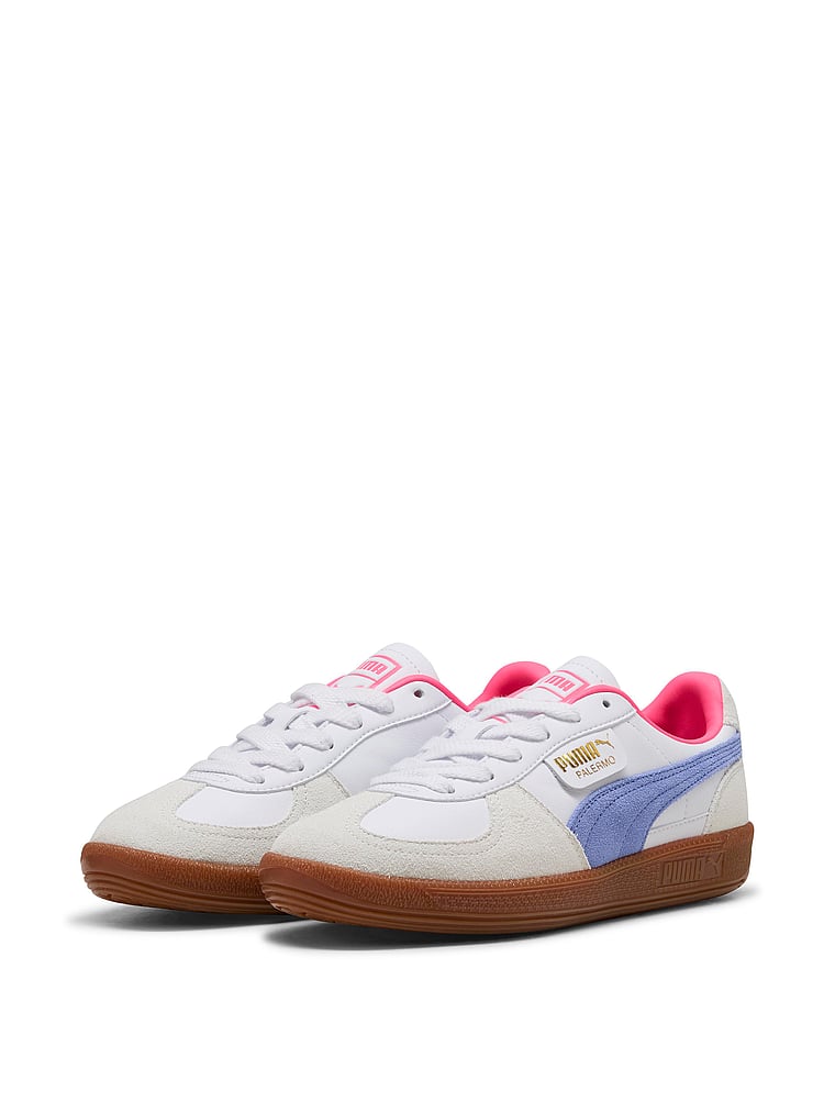 Puma Palermo Sneaker, White Intense Lavender, onModelFront, 1 of 4