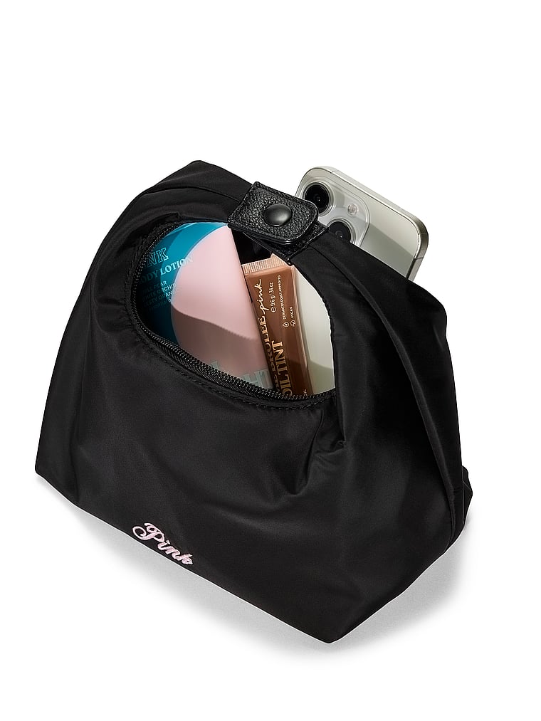 Nylon Snap Makeup Bag