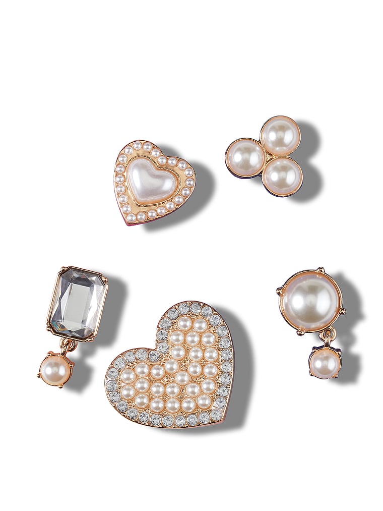 5-Pack Jibbitz™ Pearly Hearts Charms