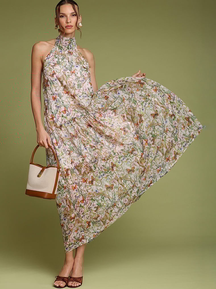 Drop-Waist Sleeveless Maxi Dress