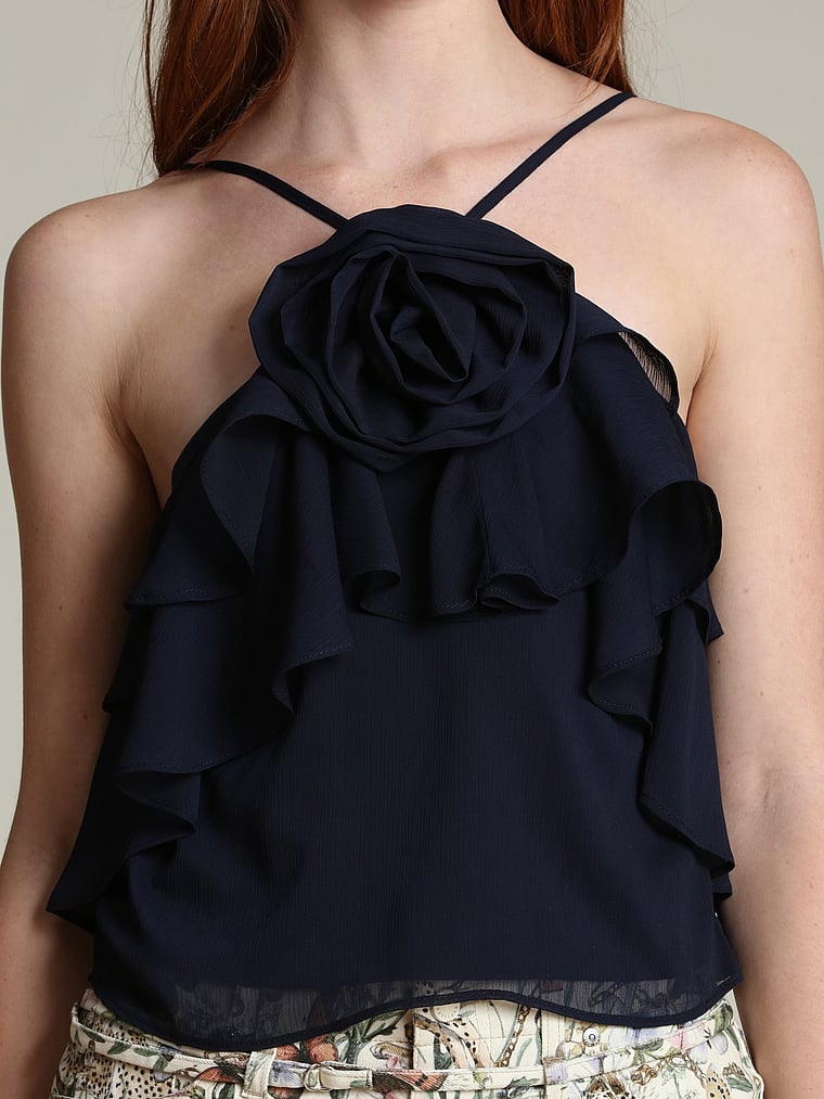 Ruffle Halter Neck Top