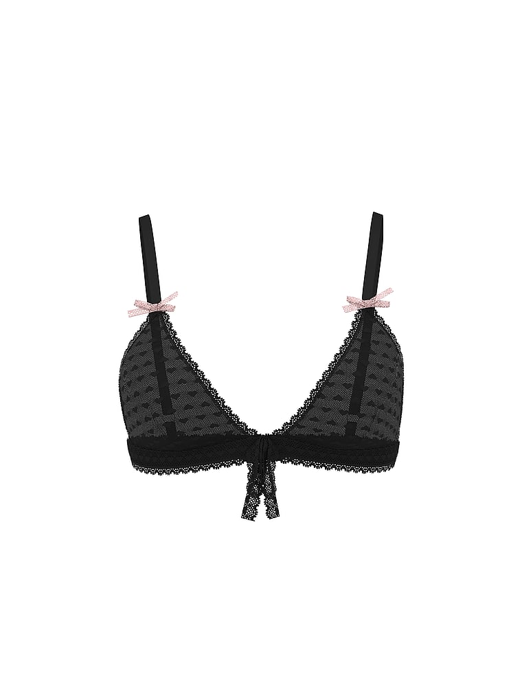 Heart Lace Unlined Triangle Bralette