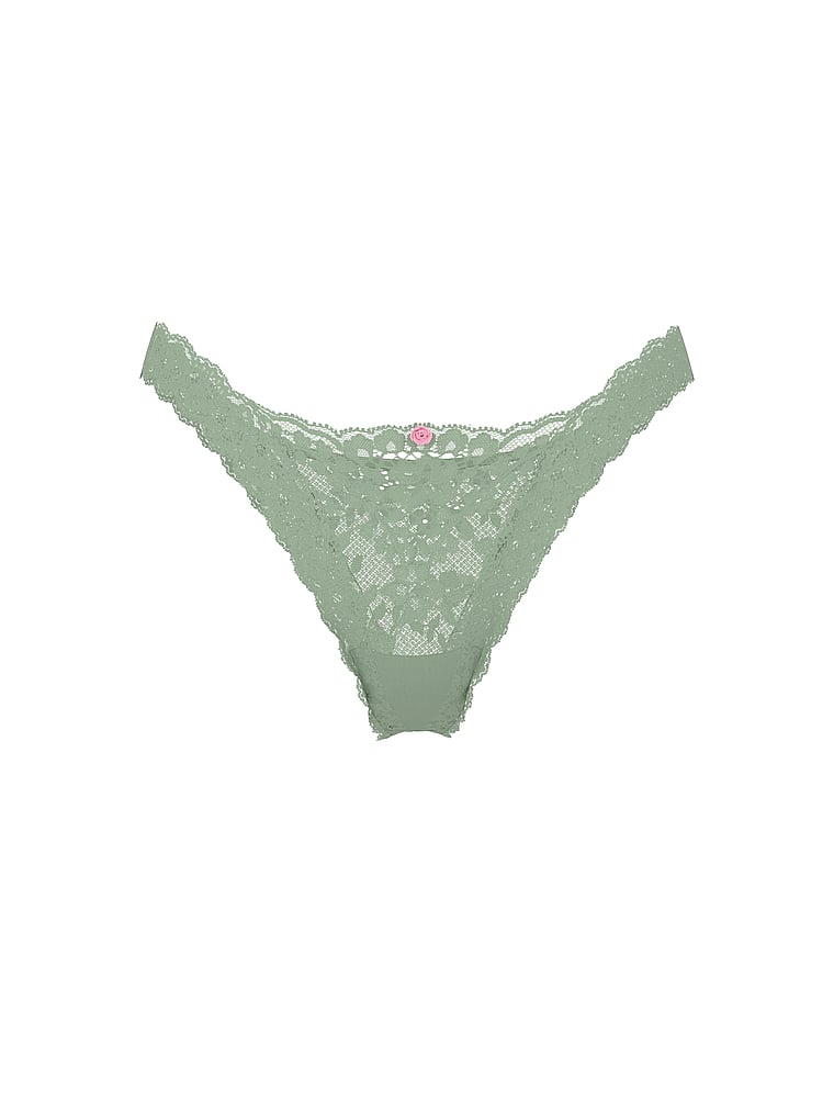 Victoria's Secret, Dream Angels Lace-Trim Brazilian Panty, Sweet Spearmint, offModelFront, 3 of 3