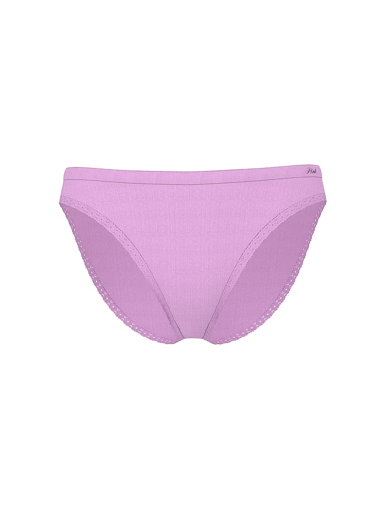 PINK Seamless Bikini Panty, Light Lilac, offModelFront, 3 of 3