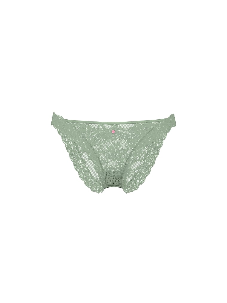 Victoria's Secret, Dream Angels Lace-Trim Bikini Panty, Sweet Spearmint, offModelFront, 4 of 4