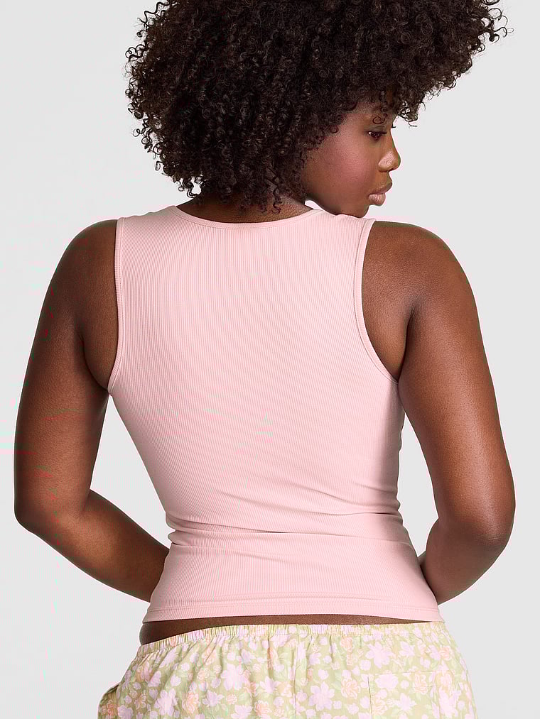 All-Day Soft Rib Square-Neck Tank Top