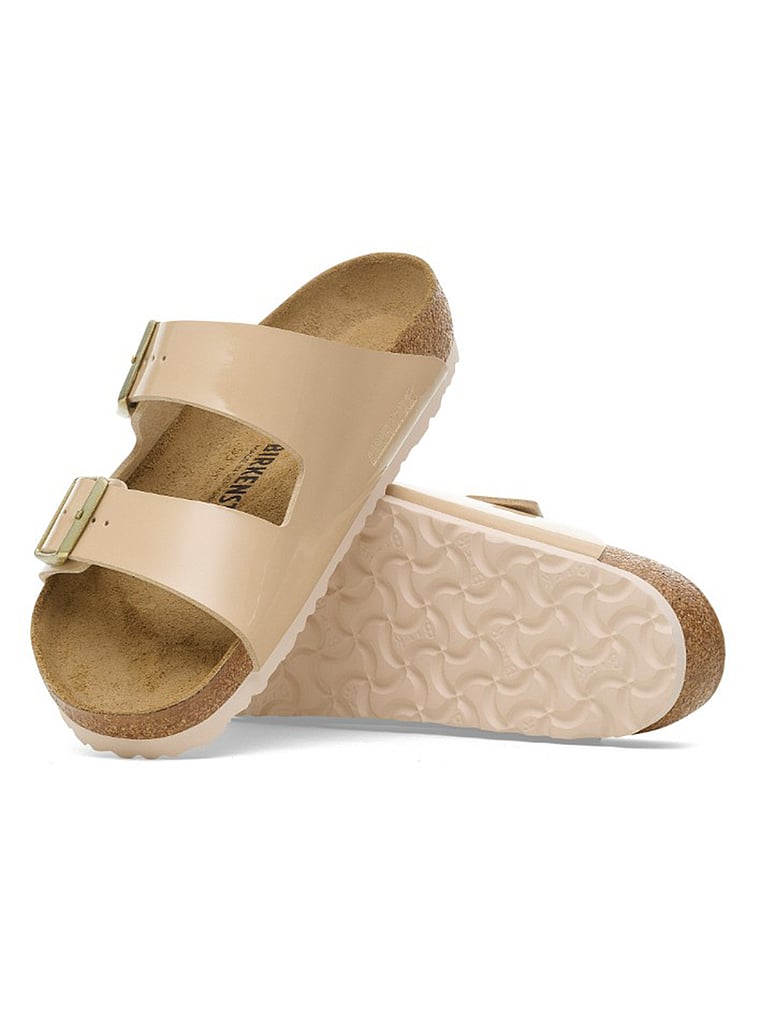Birkenstock Arizona Patent Sandal, Sand, onModelBack, 2 of 3