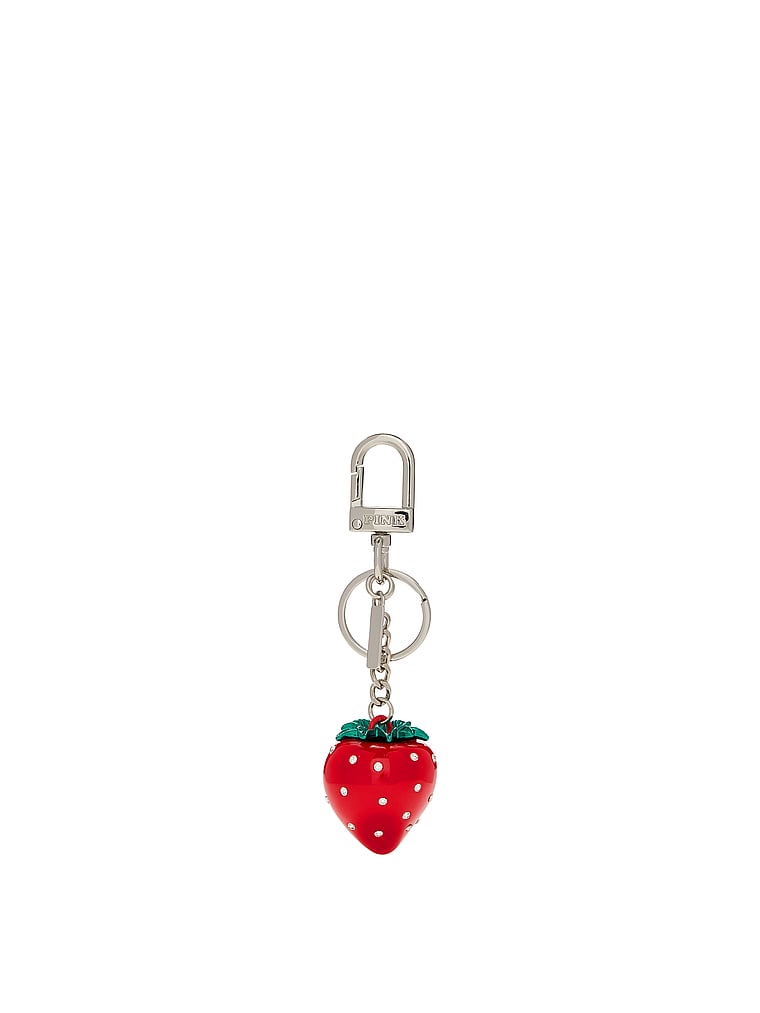 PINK Butterfly Keychain Charm, Fired Up Strawberry, onModelBack, 2 of 2