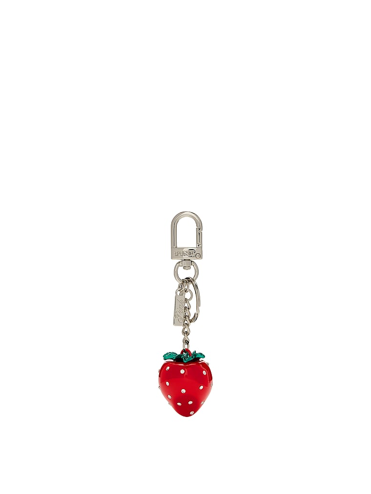PINK Butterfly Keychain Charm, Fired Up Strawberry, onModelFront, 1 of 2