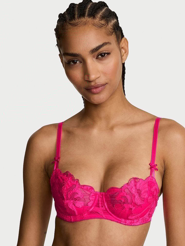 Wicked Unlined Wisteria Embroidery Balconette Bra