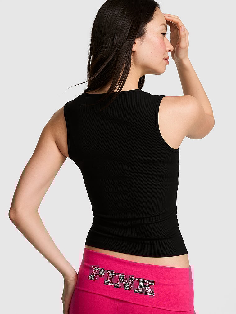 All-Day Soft Rib Square-Neck Tank Top