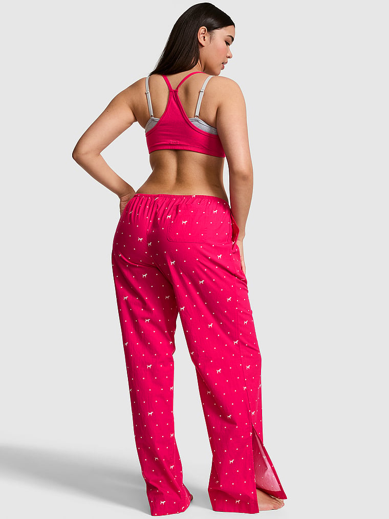 PINK Sweet Dreams Pajama Pants, Hot Stuff Dot & Dog, onModelBack, 2 of 3 Breanna is 5'8" or 173cm and wears Large