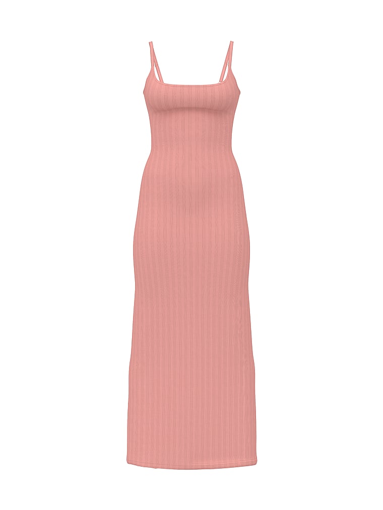 Victoria's Secret, Victoria's Secret SoSoft™ Modal Ultra-Fine Maxi Slip Dress, Blush, offModelFront, 3 of 4