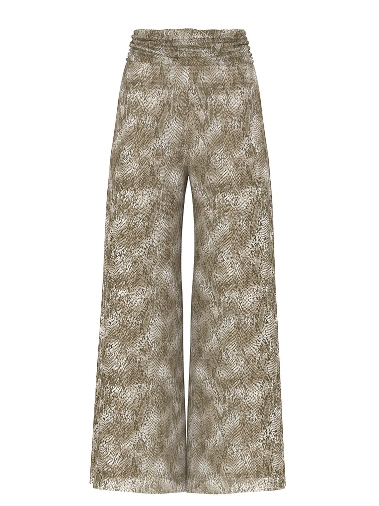 Victoria's Secret, Victoria's Secret Swim Beachwear Mesh Foldover Pants, Snake, offModelFront, 3 of 3