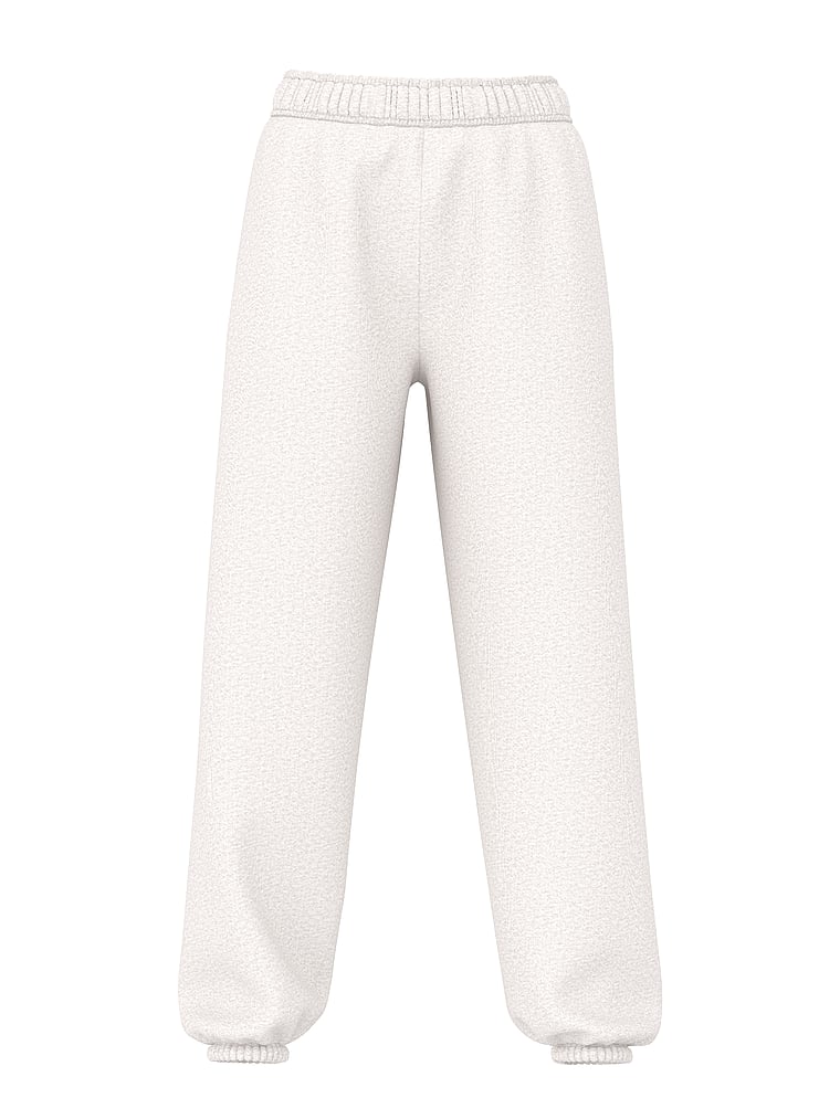 Victoria's Secret, Angel Essentials Vintage Fleece Slim Jogger Sweatpant, Coconut White, offModelFront, 3 of 3