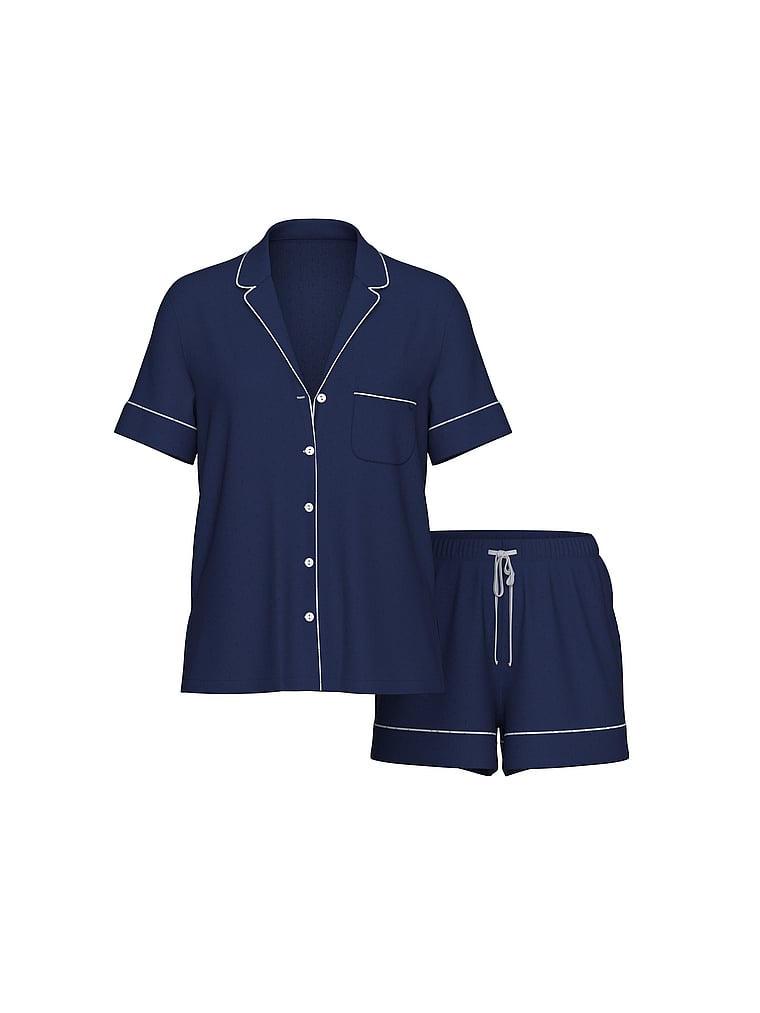 Victoria's Secret, Victoria's Secret Heritage Cotton Short Pajama Set, offModelFront, 3 of 4