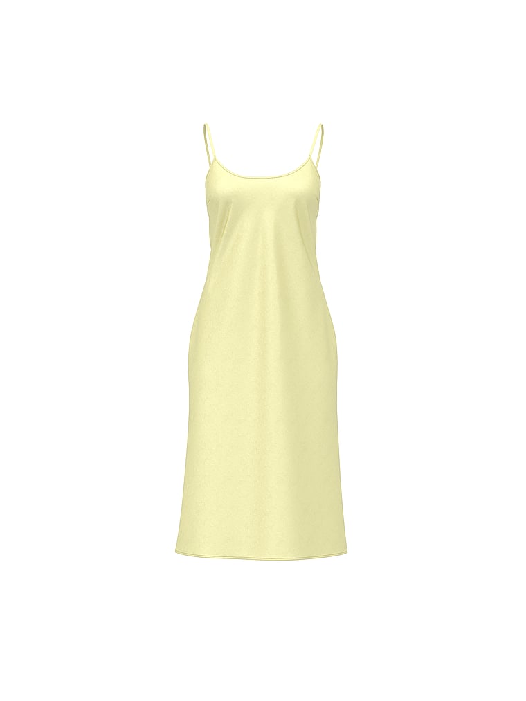 Victoria's Secret, Victoria's Secret Satin Midi Slip Dress, Lemonade, offModelFront, 4 of 4