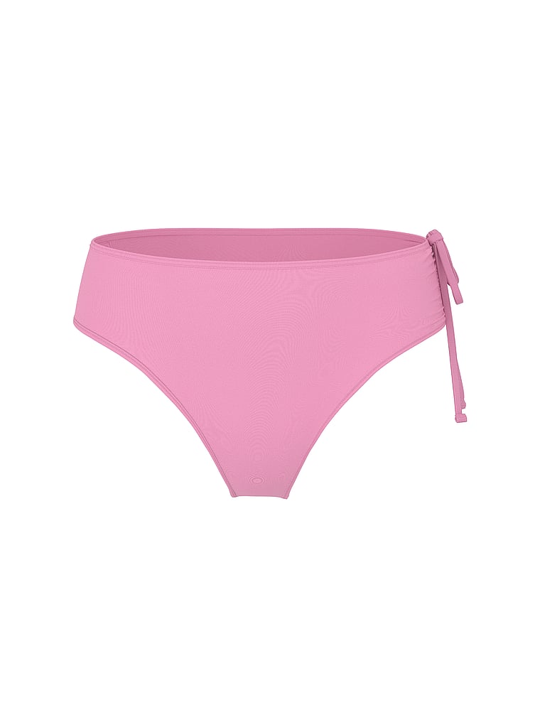 PINK SWIM High-Waisted Itsy Bikini Bottom, Pink Lollipop, offModelFront, 3 of 3