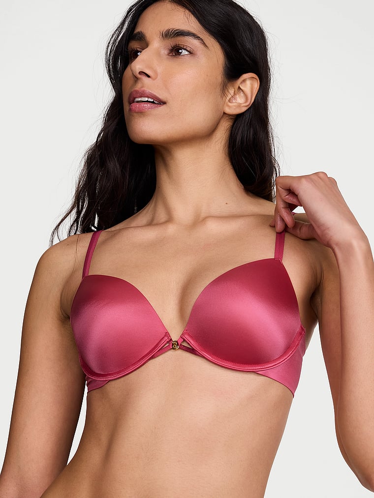 Victoria's Secret, Very Sexy Rose Lace Push-Up Bra, Peony, onModelFront, 1 of 4 Anisha is 5'11" or 180cm and wears 34B or Small