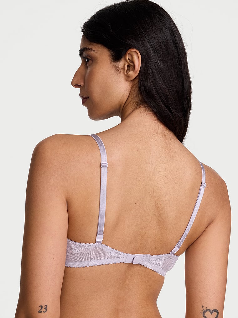Sexy Tee Fleur Noir Lace Lightly Lined Demi Bra