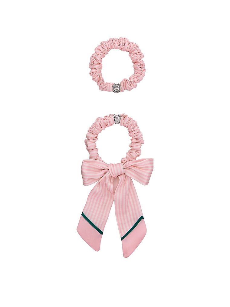 2-Pack Heritage Stripe Bow Scrunchie Set