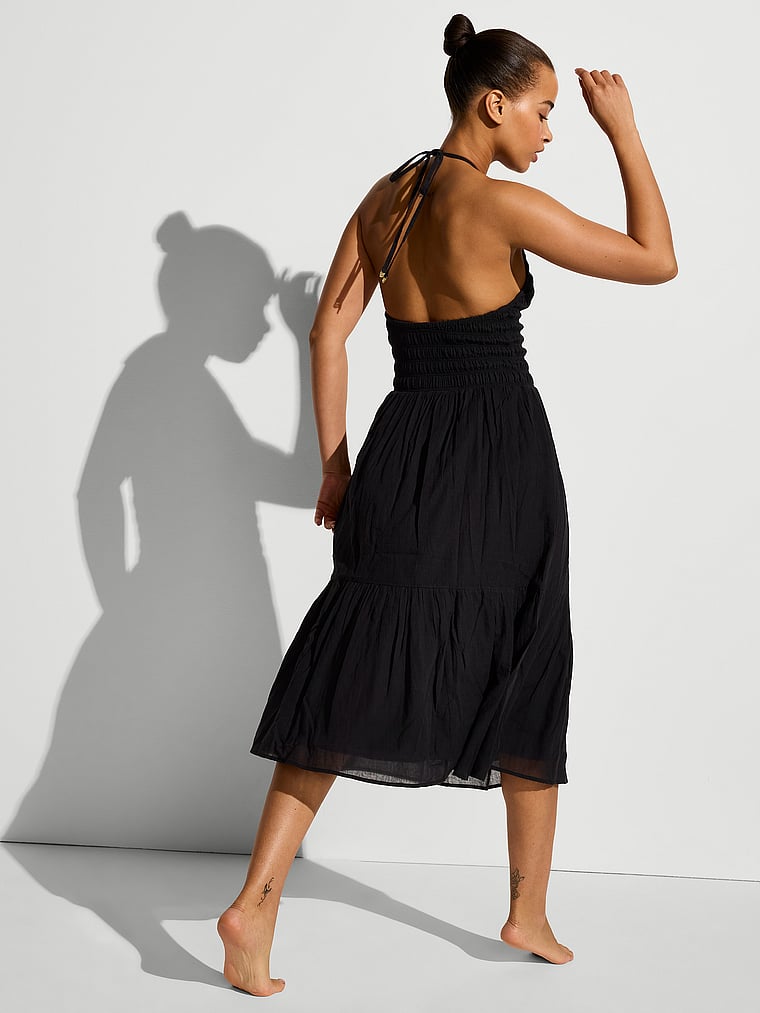 Beachwear Smocked Midi Dress