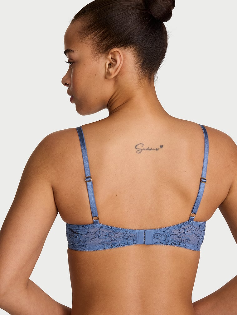 Victoria's Secret, Very Sexy Smooth Lightly Lined Plunge Bra, Denim, onModelBack, 2 of 3 Nisaa is 5'9" or 175cm and wears 34B or Small