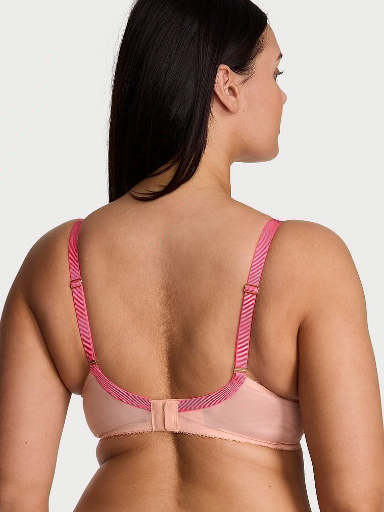 Victoria's Secret, Dream Angels Fabulous by Victoria's Secret Sweet Melody Embroidery Unlined Full-Cup Bra, onModelBack, 2 of 3