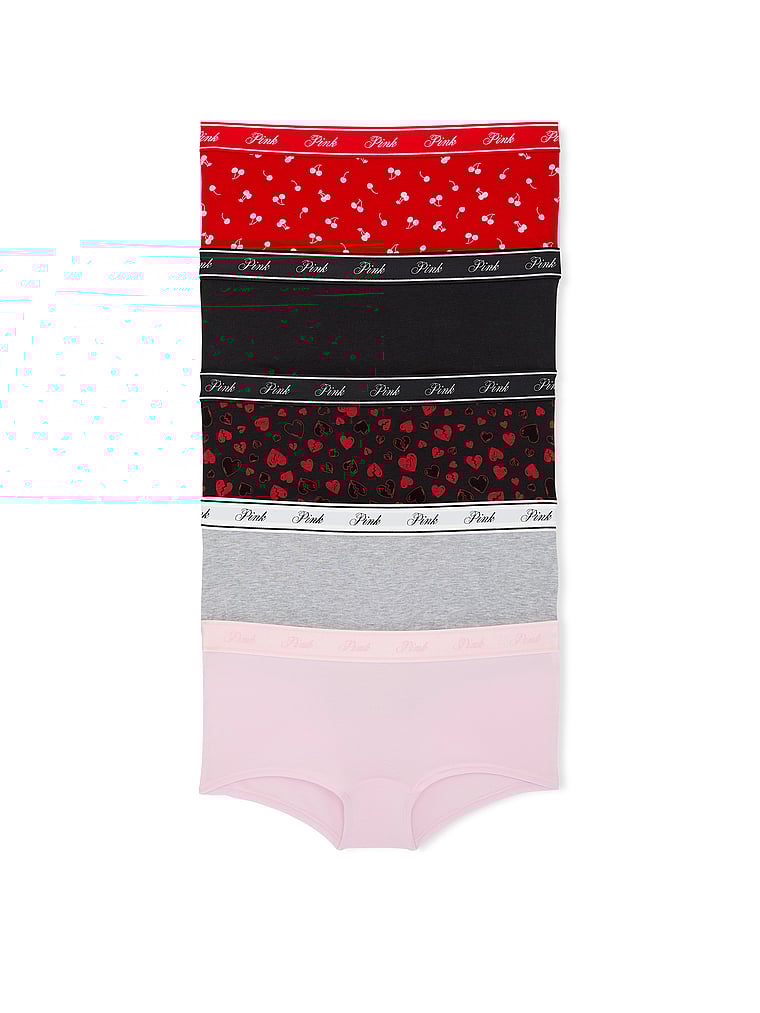 5-Pack Logo Cotton Boyshort Panties