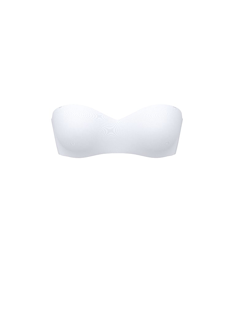 Victoria's Secret, Invisible by Victoria’s Secret Lightly Lined Sweetheart Strapless Bra, VS White, offModelFront, 3 of 3