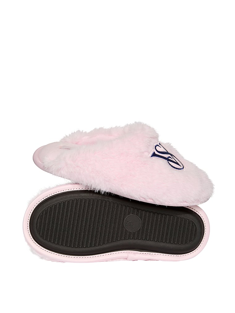 Victoria's Secret, Victoria's Secret Luxe Plush Closed-Toe Slippers, Pink, offModelBack, 2 of 2