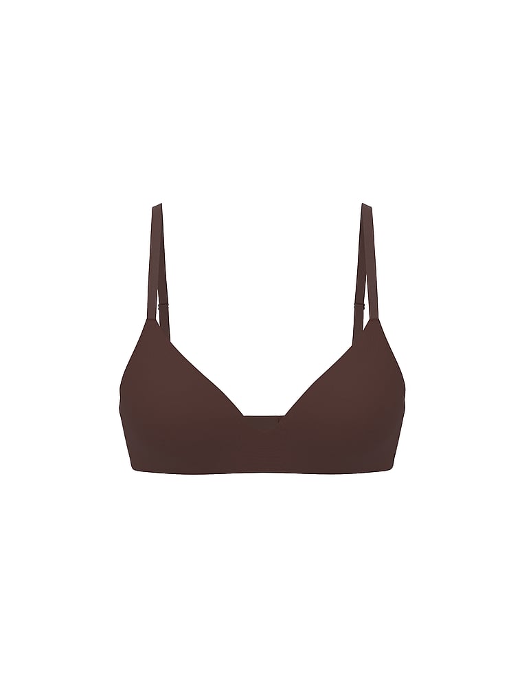 Victoria's Secret, The T-shirt Lightly Lined Wireless Bra, Ganache, offModelFront, 3 of 3