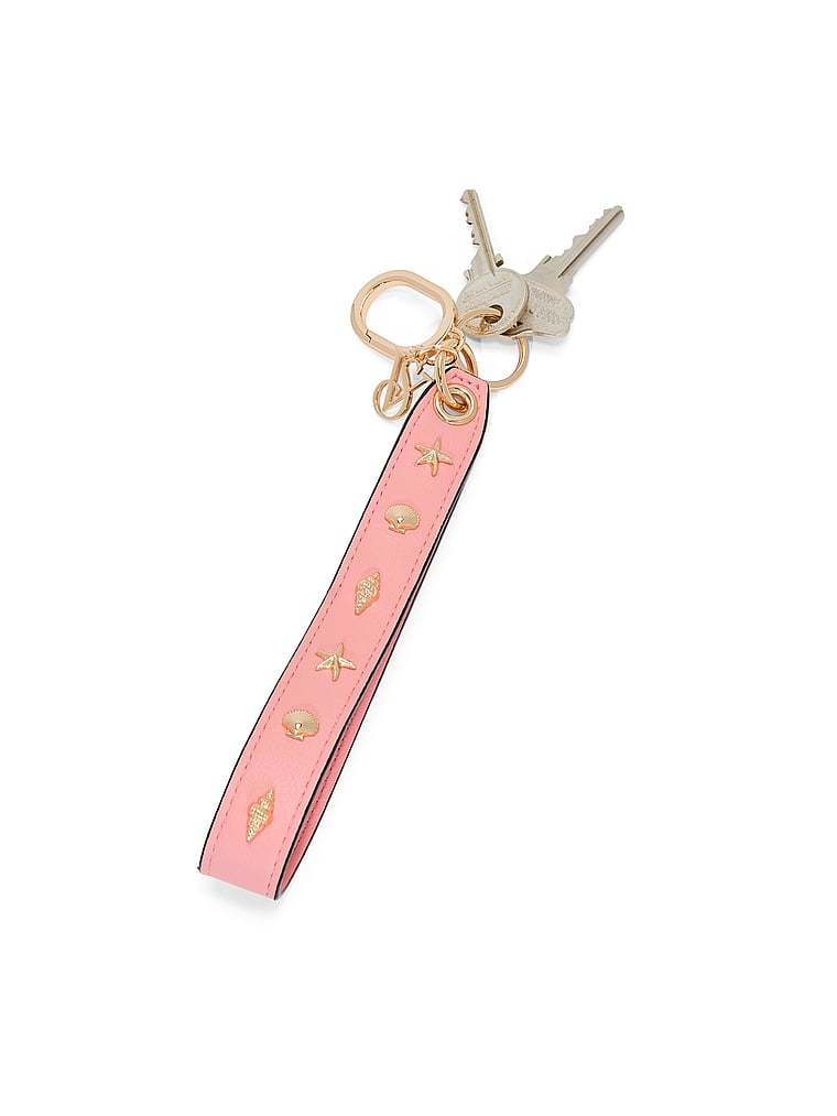 Victoria's Secret, Victoria's Secret Slim Wristlet Strap Keychain, Shell Blush, onModelBack, 2 of 3