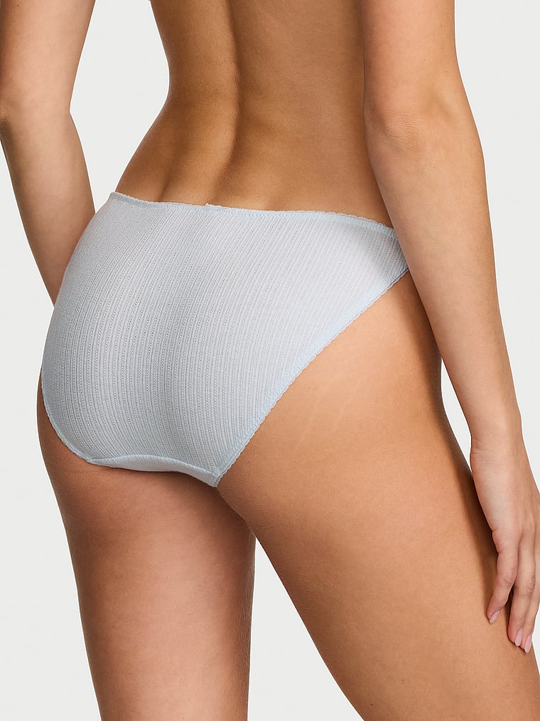 Victoria's Secret, Victoria's Secret Stretch Cotton String Bikini Panty, Blue Mist, onModelBack, 2 of 3 Ari is 5'9" and wears Small