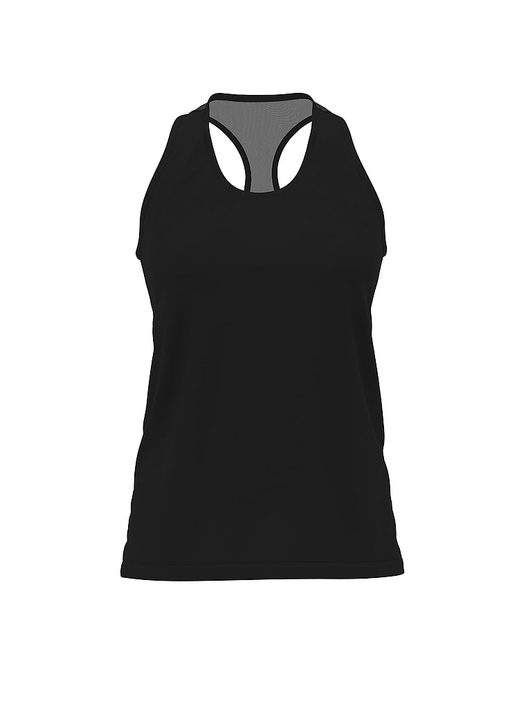 Victoria's Secret, VSX VSX Drapey Knit Tank Top, Black, offModelFront, 3 of 3