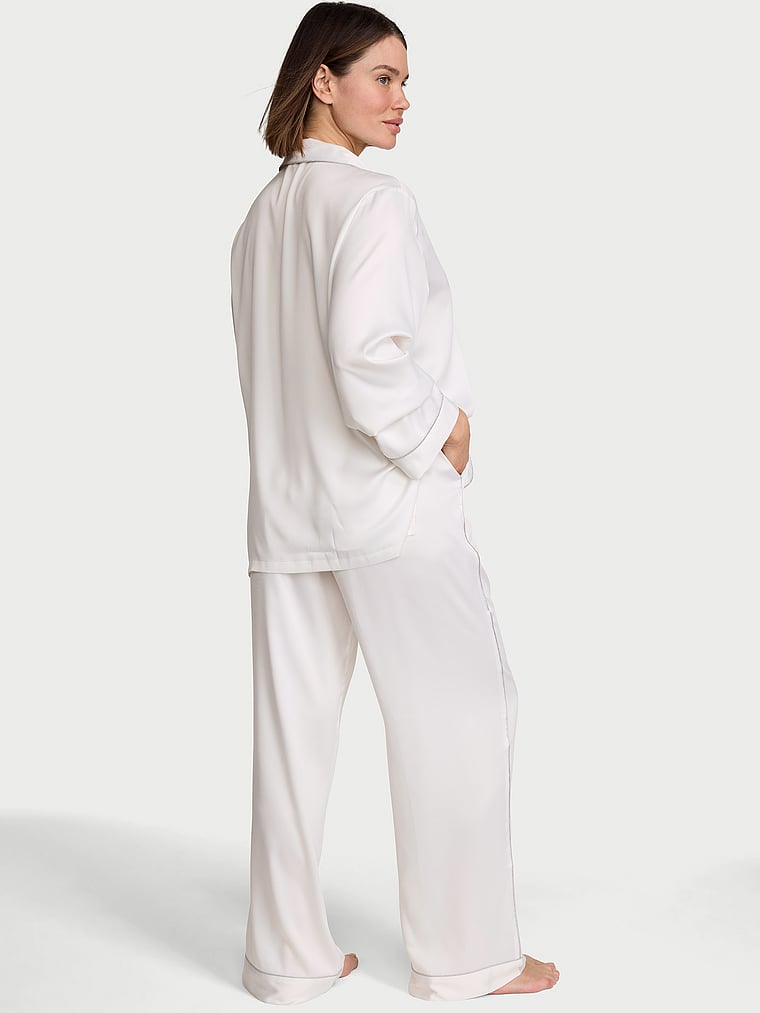 Buy Signature Satin Long Pajama Set, Print - Order Pajamas Sets