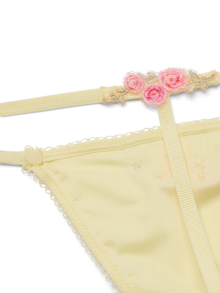 Victoria's Secret, Dream Angels Sweet Melody Motif Satin V-String, detail, 4 of 4