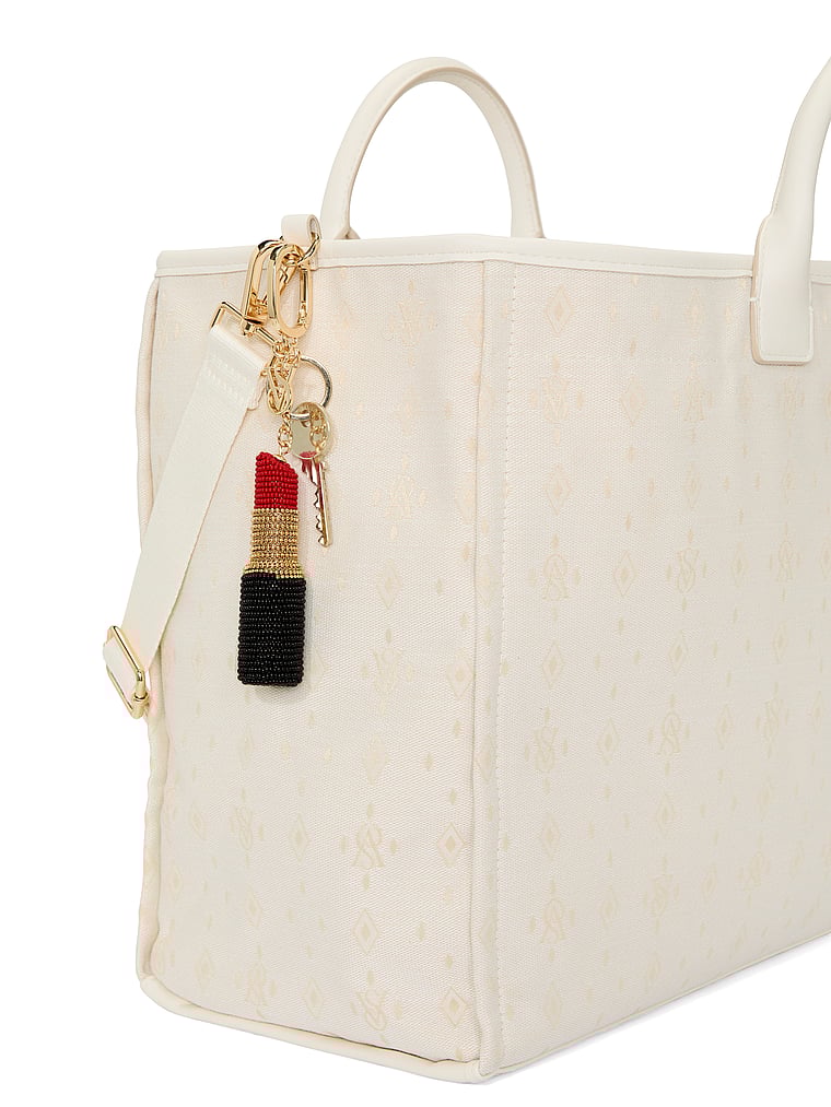 Victoria's Secret, Victoria's Secret Tassel Bag Charm Keychain, Gold, onModelBack, 2 of 2