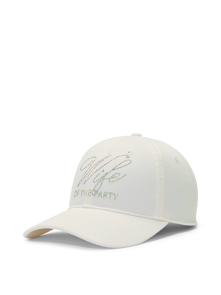 Victoria's Secret, Victoria's Secret Baseball Cap, White/Ivory, offModelFront, 3 of 3