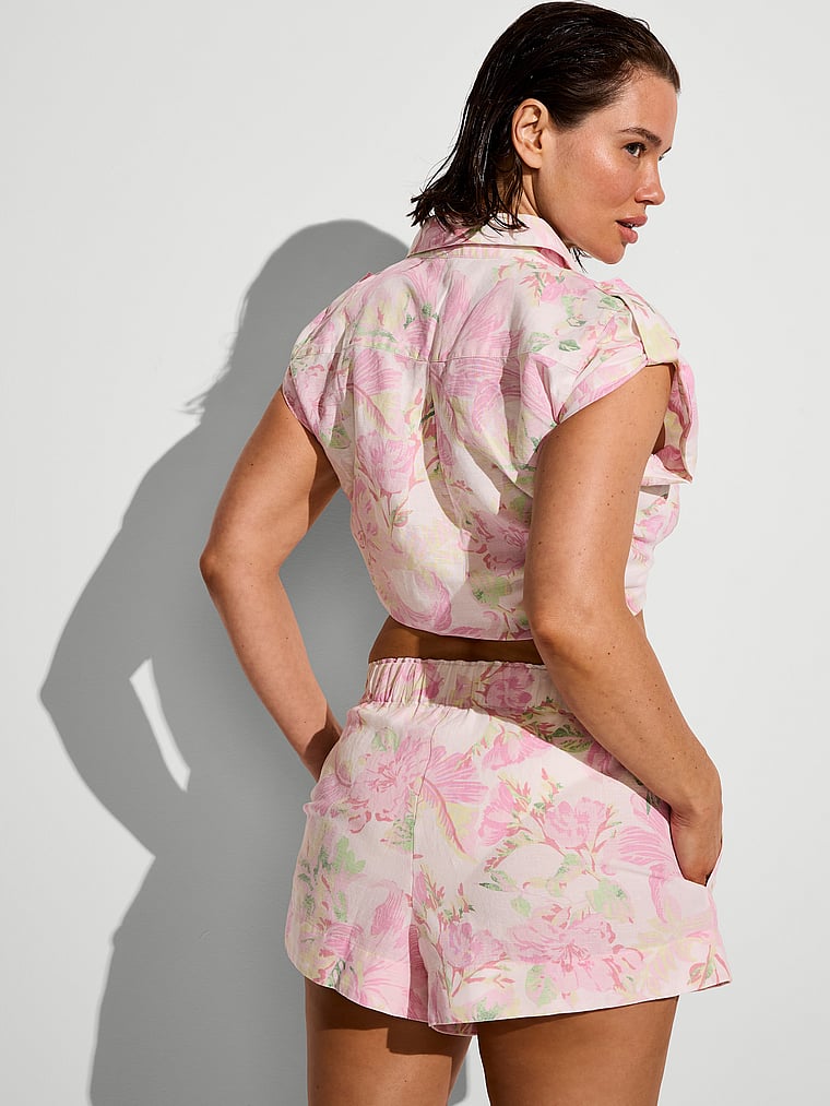 Beachwear Linen Shorts