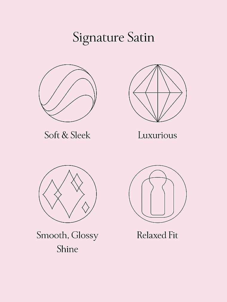 Victoria's Secret, Victoria's Secret Signature Satin Oversized Long Pajama Set, Prettiest Pine & Angel Pink Stripes, alternate, 6 of 6