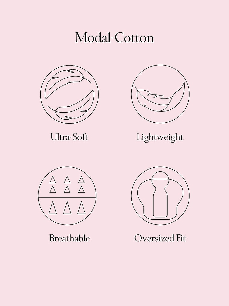 Victoria's Secret, Victoria's Secret Modal-Cotton Button-Front Sleepshirt, detail, 4 of 4