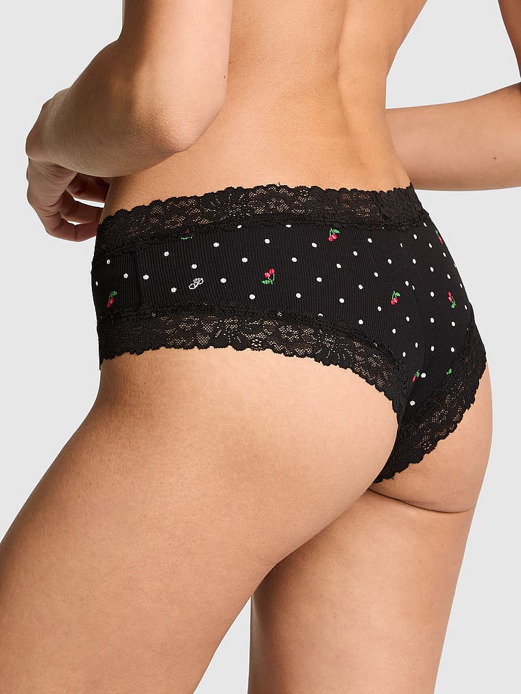 PINK Wink™ Lace-Trim Cheeky Panty
