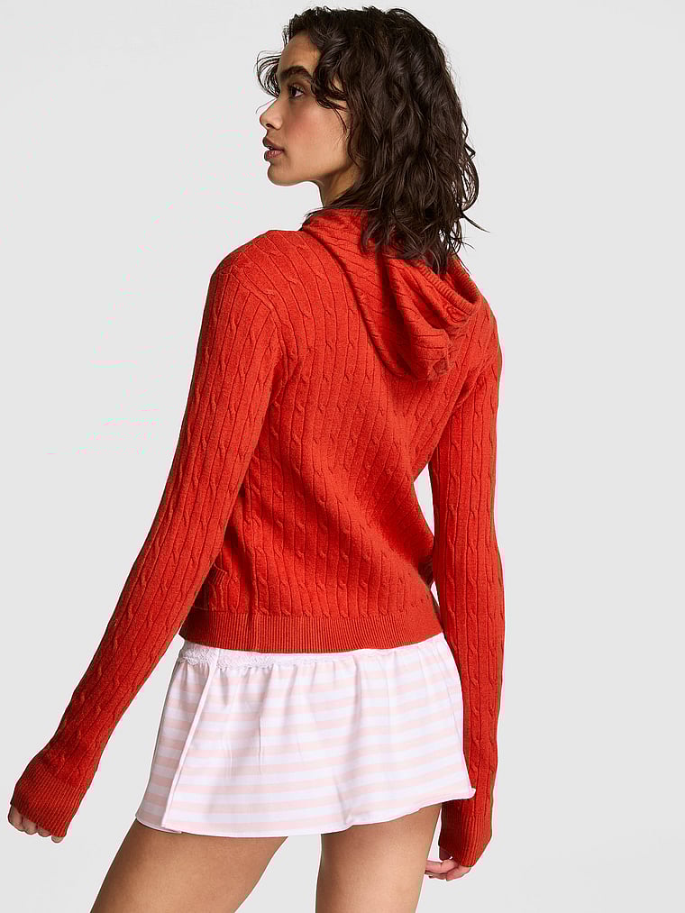 Hudson Cable Knit Full Zip Hoodie