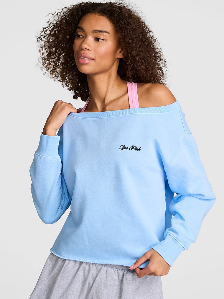 Campus Fleece™ Rib Off-The-Shoulder Sweatshirt