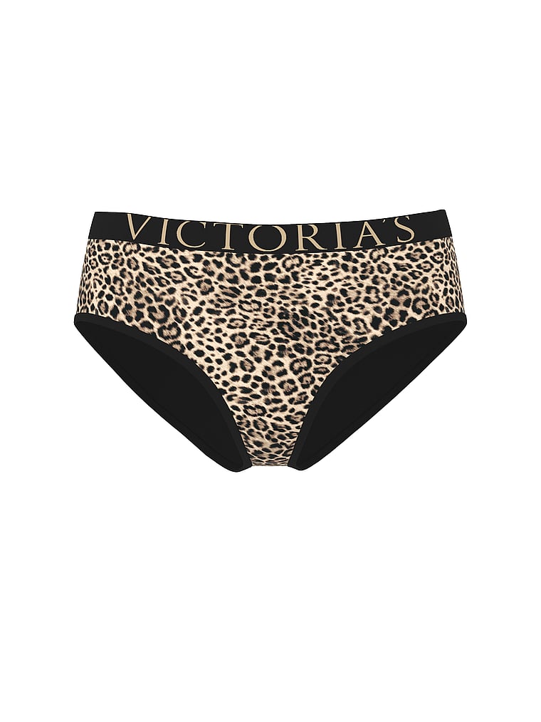 Victoria's Secret, Cotton Exploded Logo Cotton Hiphugger Panty, offModelFront, 3 of 3