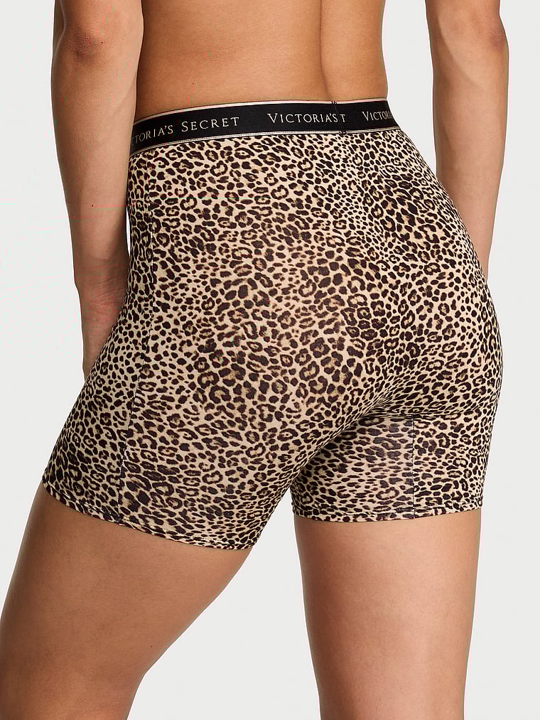 Victoria's Secret, Cotton Logo Cotton High-Waist Boxer Brief, onModelBack, 2 of 3