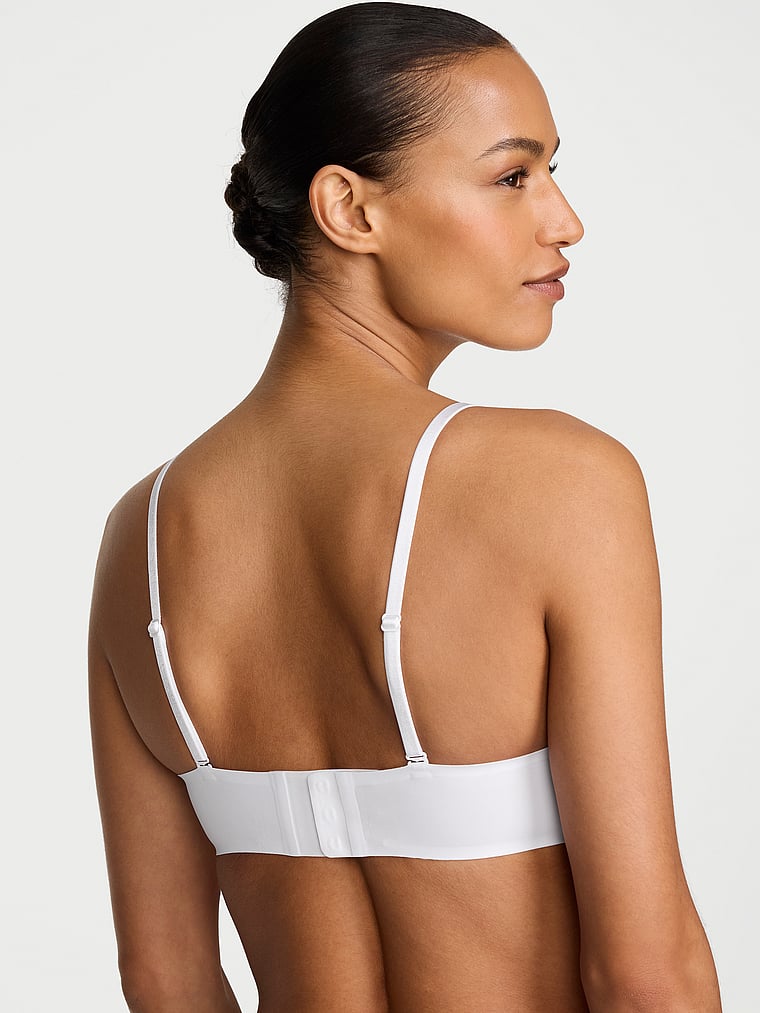 Victoria's Secret, Invisible by Victoria’s Secret Push-Up Strapless Bra, VS White, onModelBack, 4 of 4 Nikita is 5'10" or 178cm and wears 34B or Small