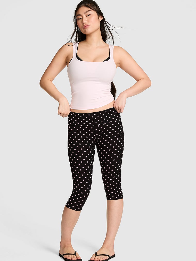 All-Day Cotton™ Foldover Capri Leggings